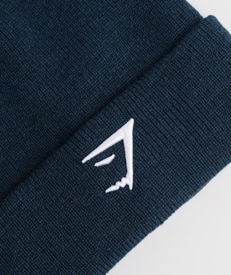 Gymshark Sharkhead Beanie Navy | NZ 7GCDST